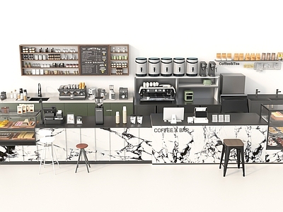 现代收银台 收银台 咖啡厅操作台 奶茶店操作台 咖啡店收银台