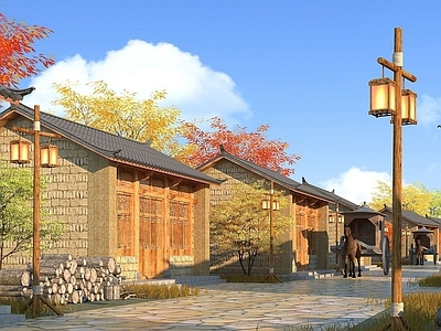 现代乡村传统民居
