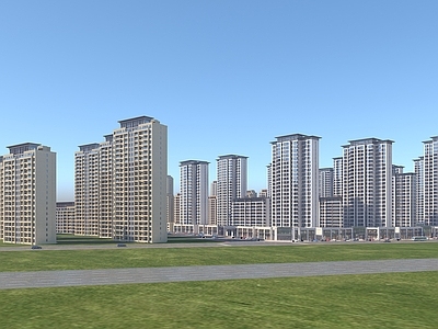 现代高层住宅 沿街住宅 住宅