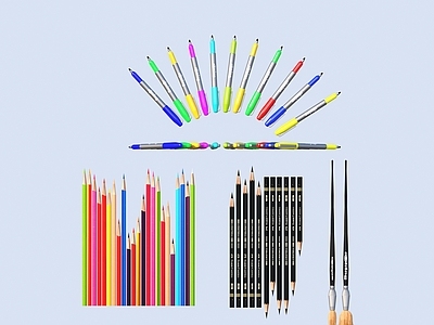 办公用品 画笔 彩色铅笔