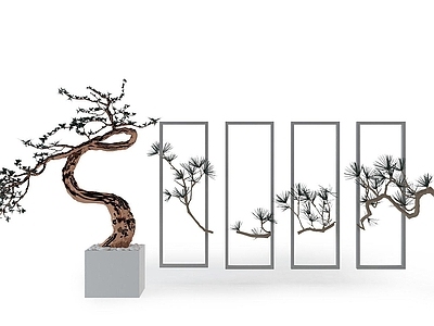 现代盆栽