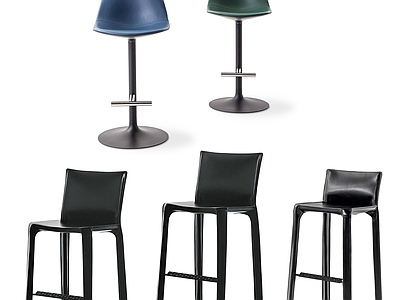 意式轻奢吧椅 皮吧椅 cassina