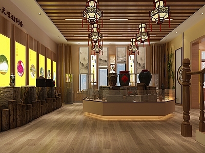 新中式烟酒店 酒会所 酿酒步骤 展位