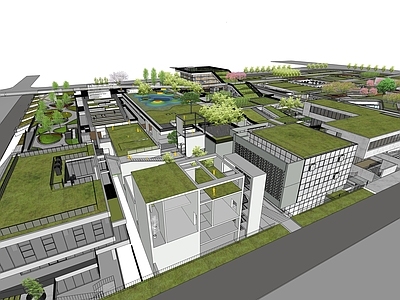 现代树屋 特色商业 地景建筑 绿色坡地建筑 公园商业
