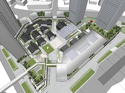 现代商场建筑 超高层商业综合体 酒店办公住宅商业 现代商业tod 商业高层
