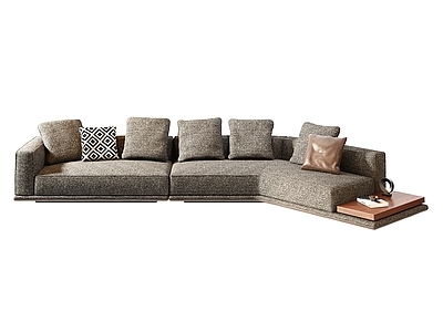 现代极简多人沙发 Minotti minotti沙发 极简沙发 布艺沙发 豆腐块沙发