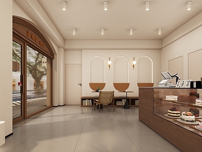 奶油简约甜品面包店 蛋糕店 面包店 甜品店