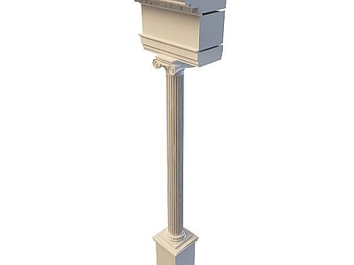 现代其他景观小品 柱子
