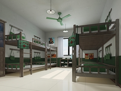 新中式复古宿舍 复古民国红军宿舍