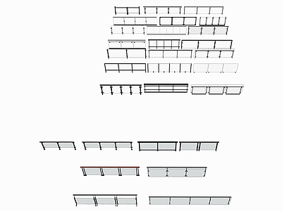 现代轻奢扶手 现代围栏护栏 铁艺栏杆 栏杆 集合