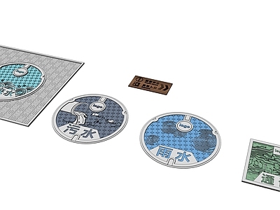现代其他小品 井盖 艺术井盖 特色管道井盖