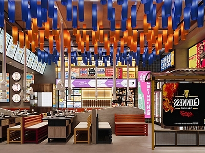 现代复古烧烤烤肉店 复古烧烤店 复古风烤肉店
