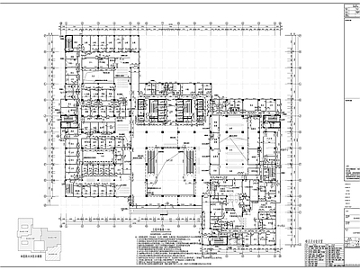 现代医院建筑 二十层中医院综合 病房大楼建筑图 施工图