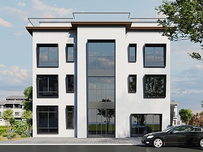 现代酒店外观 民宿外观