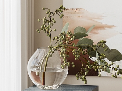现代花艺 现代花卉摆件 花瓶花艺 鲜花 装饰画