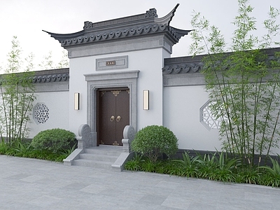 新中式古建 中式庭院门头