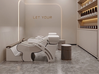 现代理发店 理发店洗头区