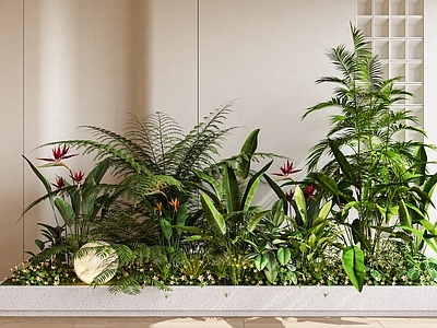 植物堆 景观小品 植物景观造景 室内造景 室内景观 月球灯