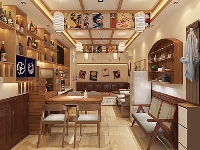 日式现代酒吧 酒屋 酒馆 休闲室