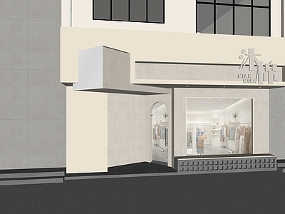 现代奶油服装店 网红 女装店