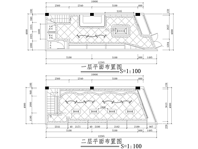 服装店 二层服饰店 专卖店 施工图