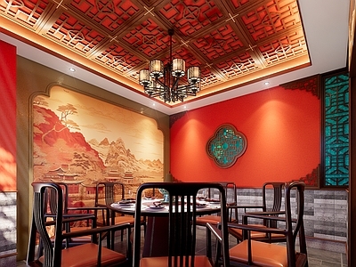 中式火锅店 中式风格火锅店