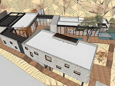 现代乡村民房 山地别墅 农村自建房