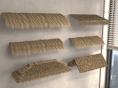 建筑材料 中式茅草遮阳棚 草棚 茅草棚