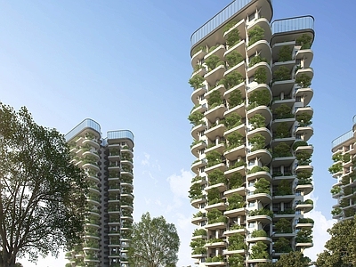 现代高层住宅 住宅 景观住宅 绿化住宅