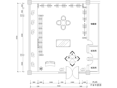 服装店 服饰店 专卖店 施工图
