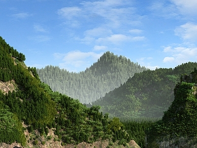 现代其他景观 山脉山峰 山地地形 风景山峦 群山山川 山地森林公园