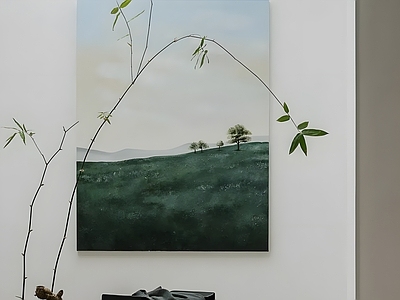 盆栽 盆栽挂画组合 吊兰 装饰画