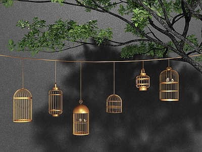 新中式现代其他小品 鸟笼 鸟