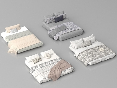 现代床品 床品 双人床 现代其他床具