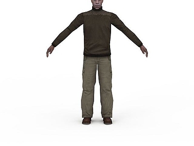 现代虚拟人物 黑人男模特