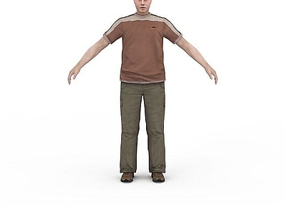 现代虚拟人物 男士休闲运动服