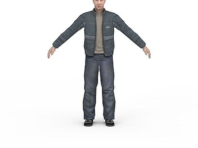 现代虚拟人物 现代休闲男装