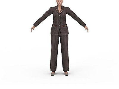 现代虚拟人物 中年女士西服