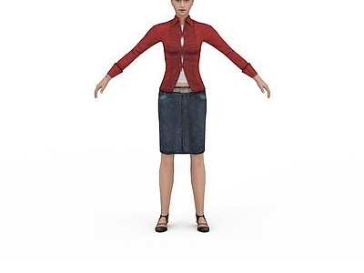 现代虚拟人物 职业女装