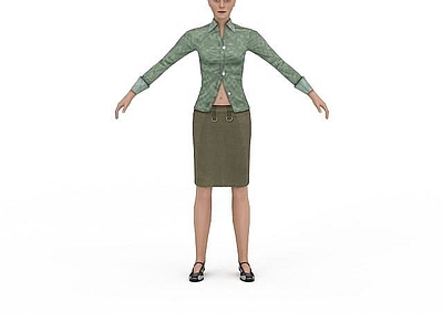 现代虚拟人物 商务休闲装女人