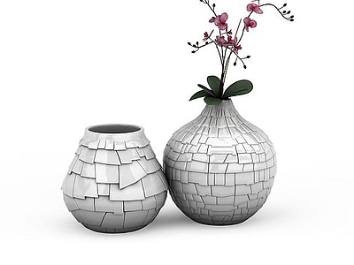 现代摆件组合 荷花摆件