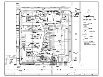 现代新中式学校建筑 48班小学设计 现代风格小学建筑 学校建筑设计 施工图