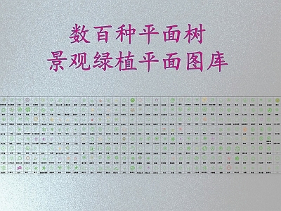 现代植物配置图库 数百种平面树 景观绿植平面图库 施工图