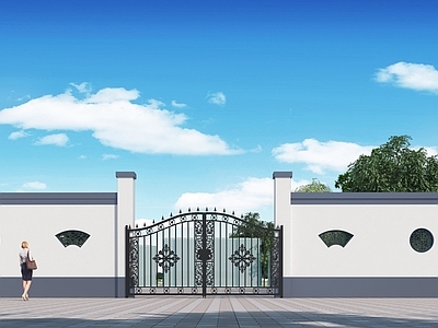 中式古建 中式围墙