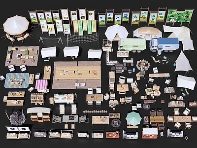 现代露营小品 露营帐篷设备 户外露营基地 露营桌椅外摆设施 露营房车 天幕野营野餐 网红营地遮阳棚