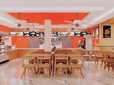 现代火锅店 火锅 橙色 麻辣烫