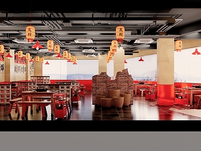 现代工业火锅店 市井风 火锅店 现代 门头 重庆火锅