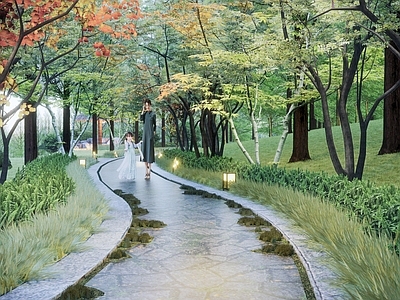 现代园路 林荫道路 登山道 游园路 酒店道路 休闲道路