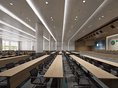 现代新中式报告厅 报告厅 电网 会议厅
