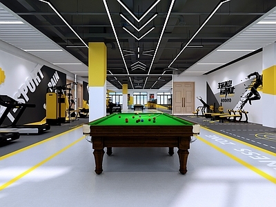 现代健身房 健身房 部队活动室 活动中心 活动室